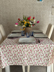 Set cucito per la cucina color rosa