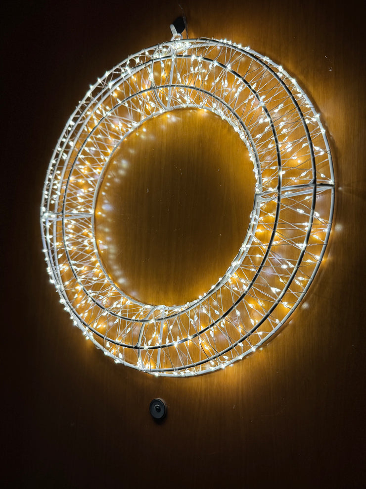 Ghirlanda Natalizia Luminosa 480 LED 38 cm – Con o Senza Fiocco | Handmade by Me