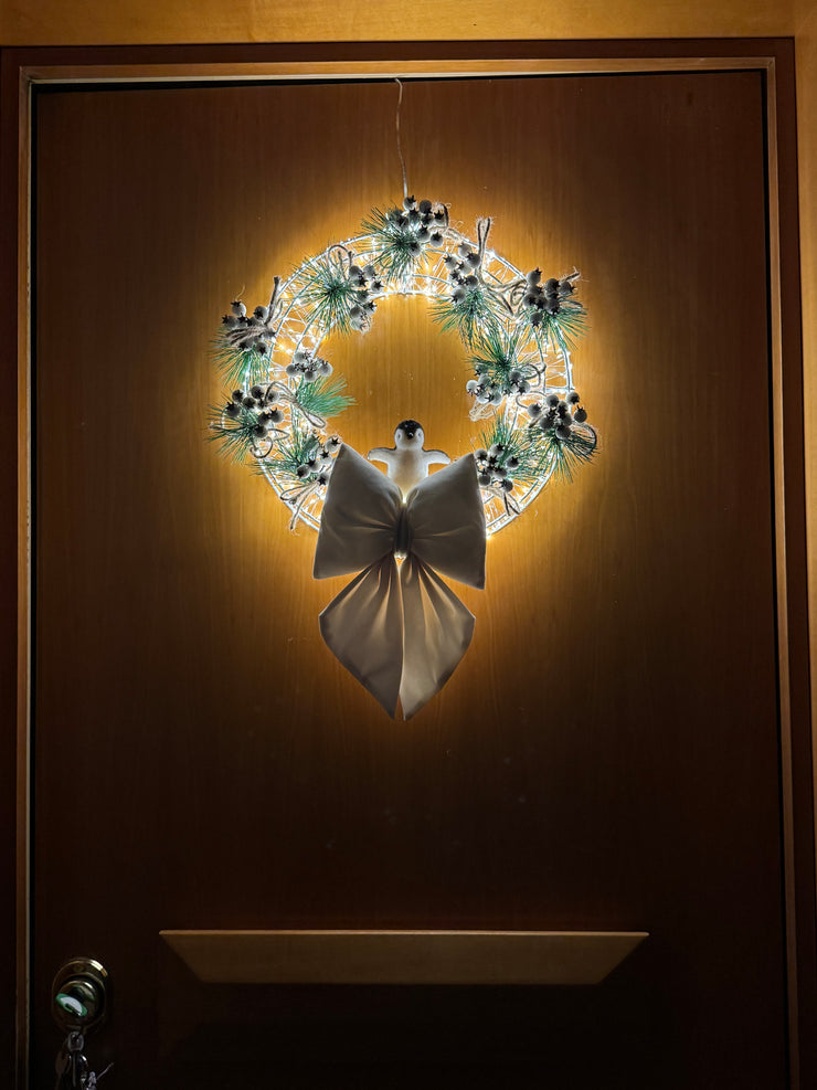 Ghirlanda Natalizia Luminosa 480 LED 38 cm – Con o Senza Fiocco | Handmade by Me
