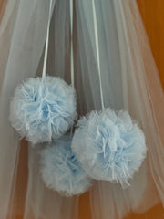 Fiocco nascita in tulle con iniziale