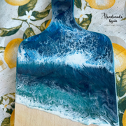 Tagliere grande effetto mare in resina epossidica