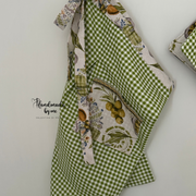 Set cucito per la cucina stampa olive