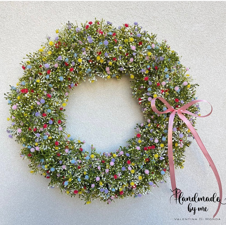 Wreath full of gypsophilia