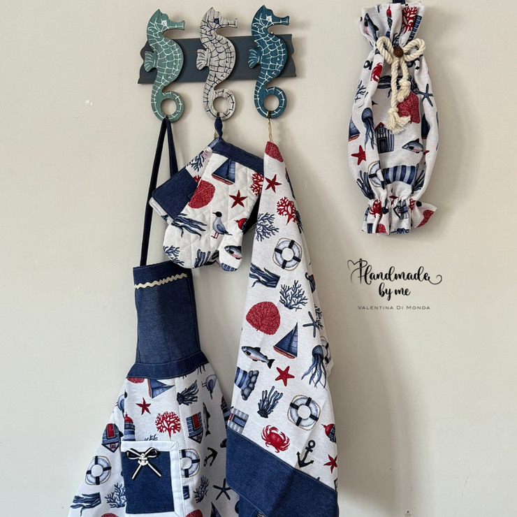 Set cucito per la cucina stile marinaro