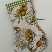 Set cucito per la cucina stampa olive