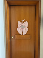 Fiocco nascita femminuccia con sacchetti porta confetti coordinati
