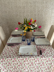 Set cucito per la cucina color rosa