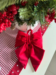 Fiocchetti decorativi in velluto per albero di Natale