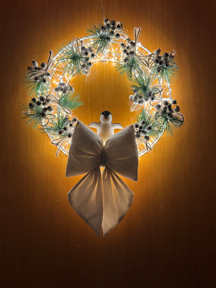 Ghirlanda Natalizia Luminosa 480 LED 38 cm – Con o Senza Fiocco | Handmade by Me