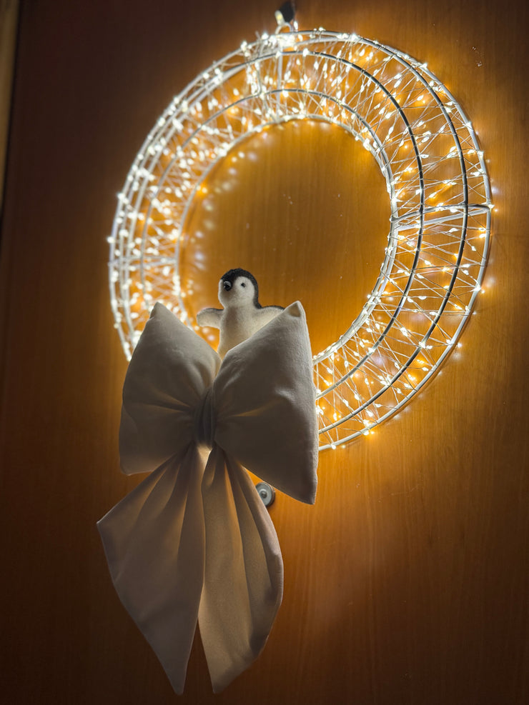 Ghirlanda Natalizia Luminosa 480 LED 38 cm – Con o Senza Fiocco | Handmade by Me