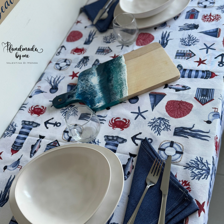 Set cucito per la cucina stile marinaro