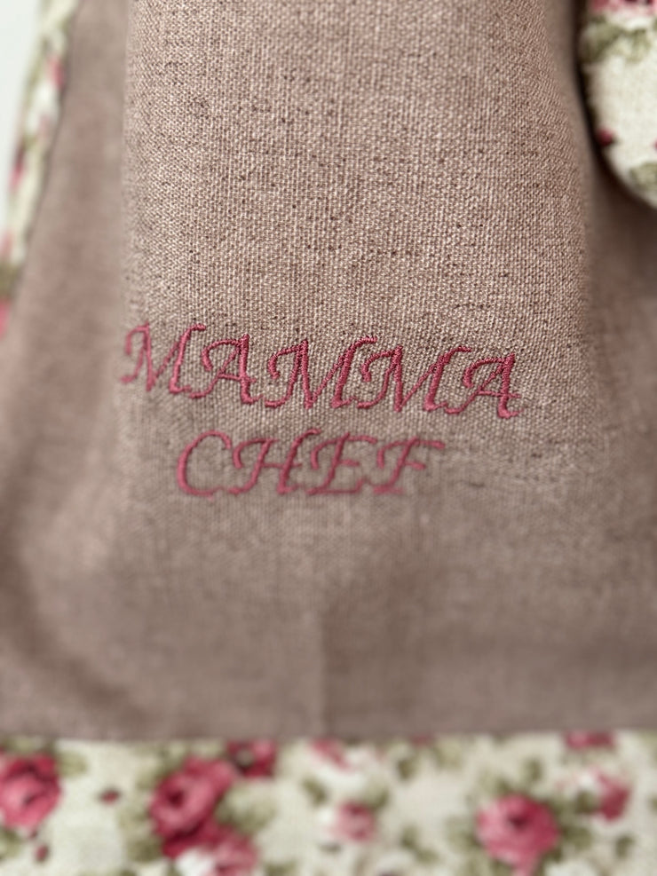 Grembiule da cucina ricamato a mano