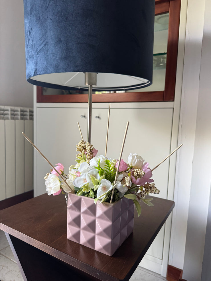 Profuma ambienti a forma di cubo rosa cipria