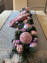 Tralcio Rosa e Glicine con Fiocco Rosa