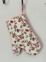 Guantone da cucina cucito a mano rosa