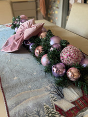 Tralcio Rosa e Glicine con Fiocco Rosa
