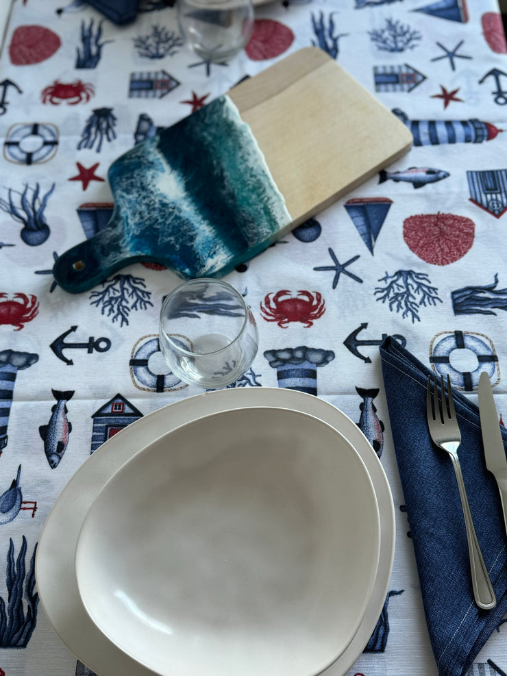 Set cucito per la cucina stile marinaro