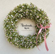 Wreath full of gypsophilia