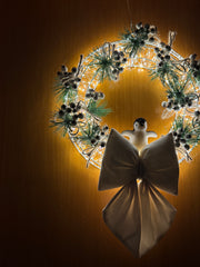 Ghirlanda Natalizia Luminosa 480 LED 38 cm – Con o Senza Fiocco | Handmade by Me