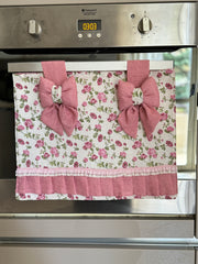Set cucito per la cucina color rosa