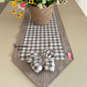 Runner centrotavola double face tortora