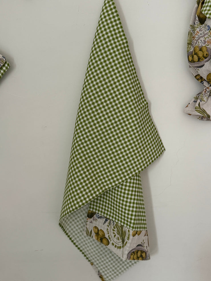 Set cucito per la cucina stampa olive