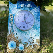 Orologio in resina epossidica effetto mare