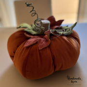Zucca in velluto e panno lana decorativa