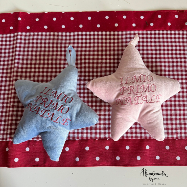 Stelline in velluto primo Natale