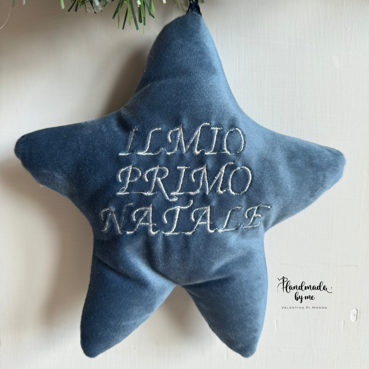 Stelline in velluto primo Natale